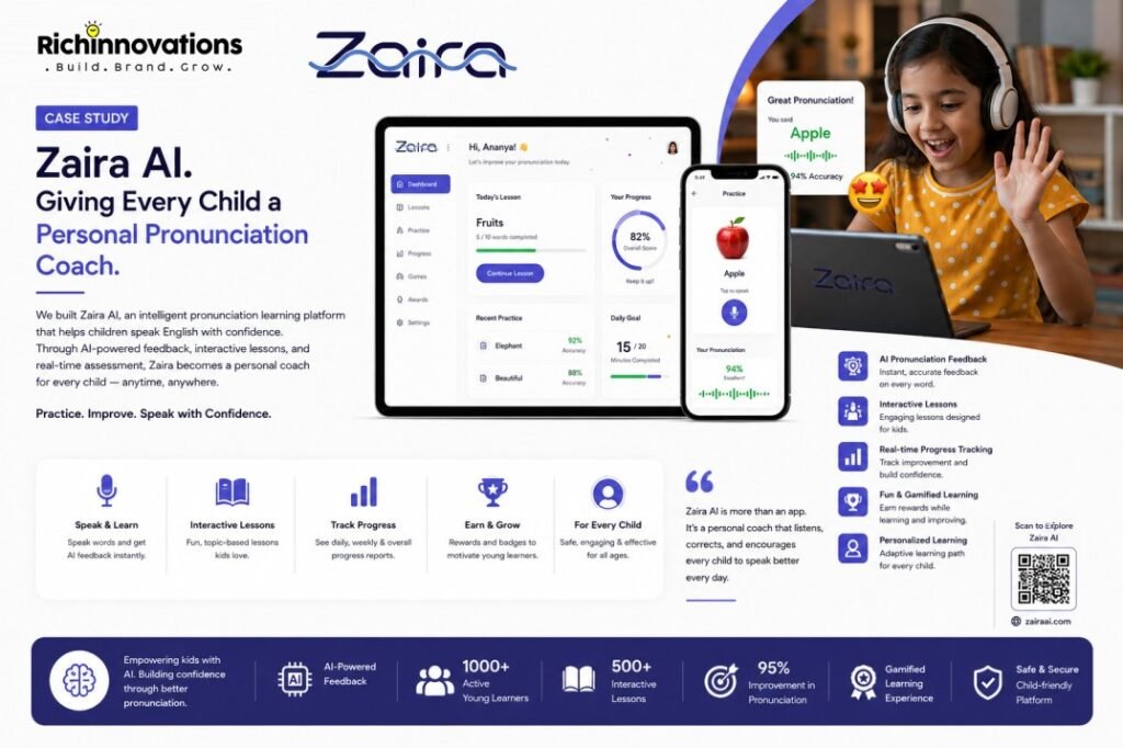 Zaira AI — Giving Every Child a Personal Pronunciation Coach Richinnovations Case Study
